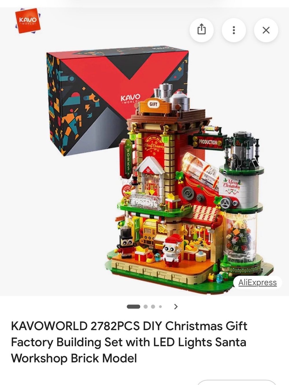 Christmas Gift Factory Building Set - Green & Red